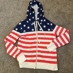American flag light weight jacket